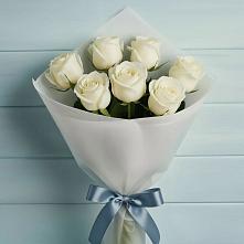 Букет 7 Белых роз Эдлесс Лав #REPLACE_PRED# Старобжегокайском