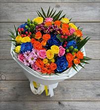 Букет цветов из:  Розы и Хризантемы в Старобжегокайском