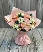 Букет цветов из:  Гвоздики, Розы и Хризантемы в Старобжегокайском