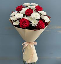 Букет цветов из:  Розы и Хризантемы в Старобжегокайском