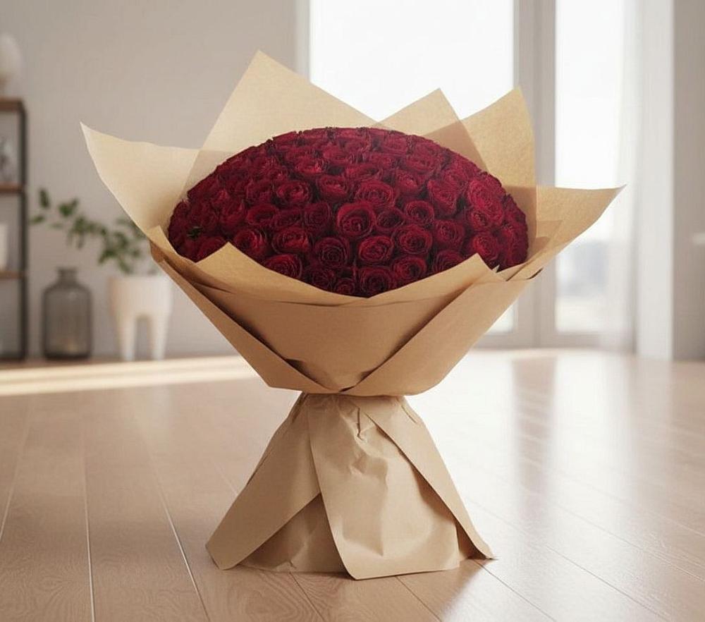 Букет 101 Красная роза в Старобжегокайском