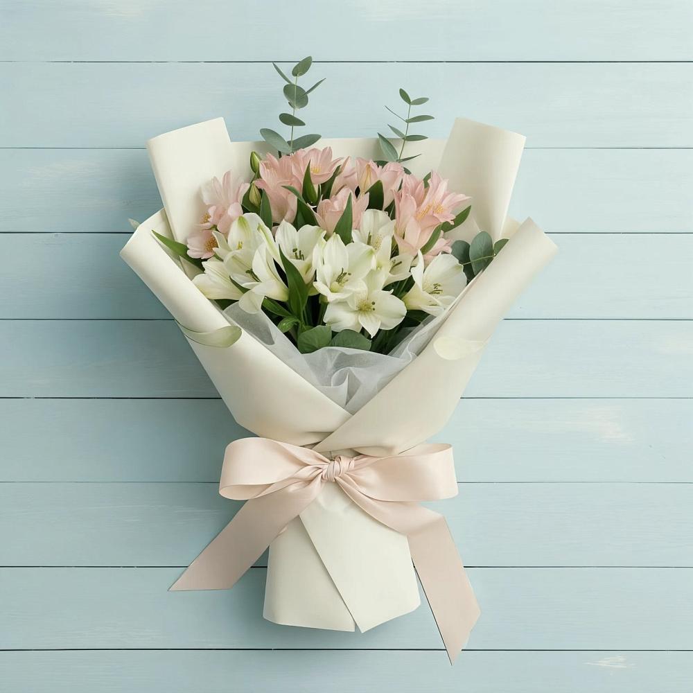 Букет цветов из: Альстромерии в Старобжегокайском