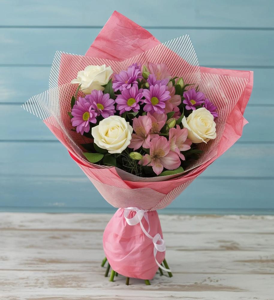 Букет цветов из: Герберы в Старобжегокайском