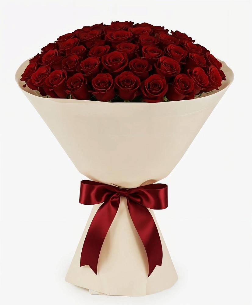 Букет 101 Бордовая роза Блэк Бакарра в Старобжегокайском