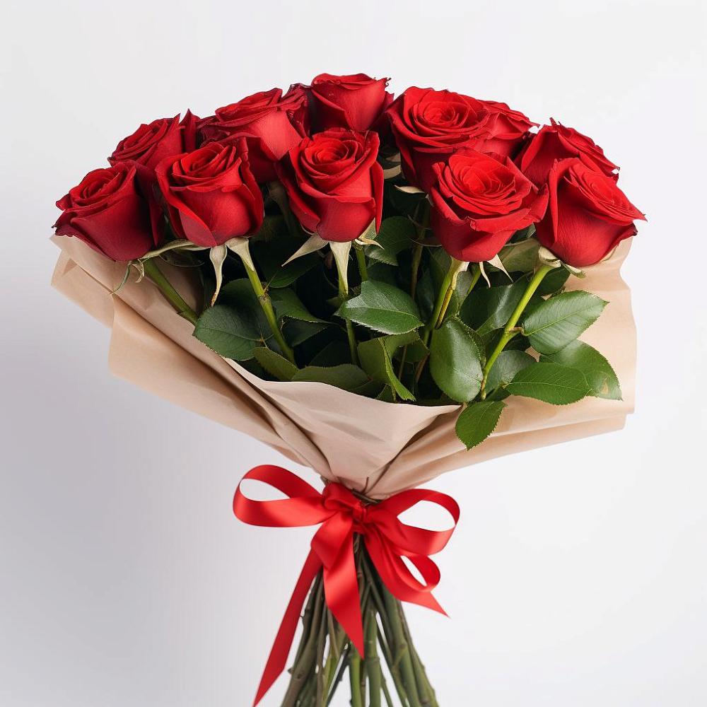 Букет 11 Красных роз Эдлесс Лав в Старобжегокайском