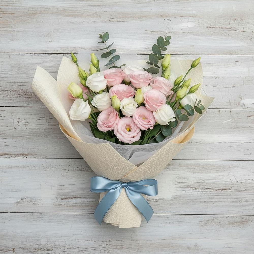 Букет цветов из: Лизиантусы в Старобжегокайском